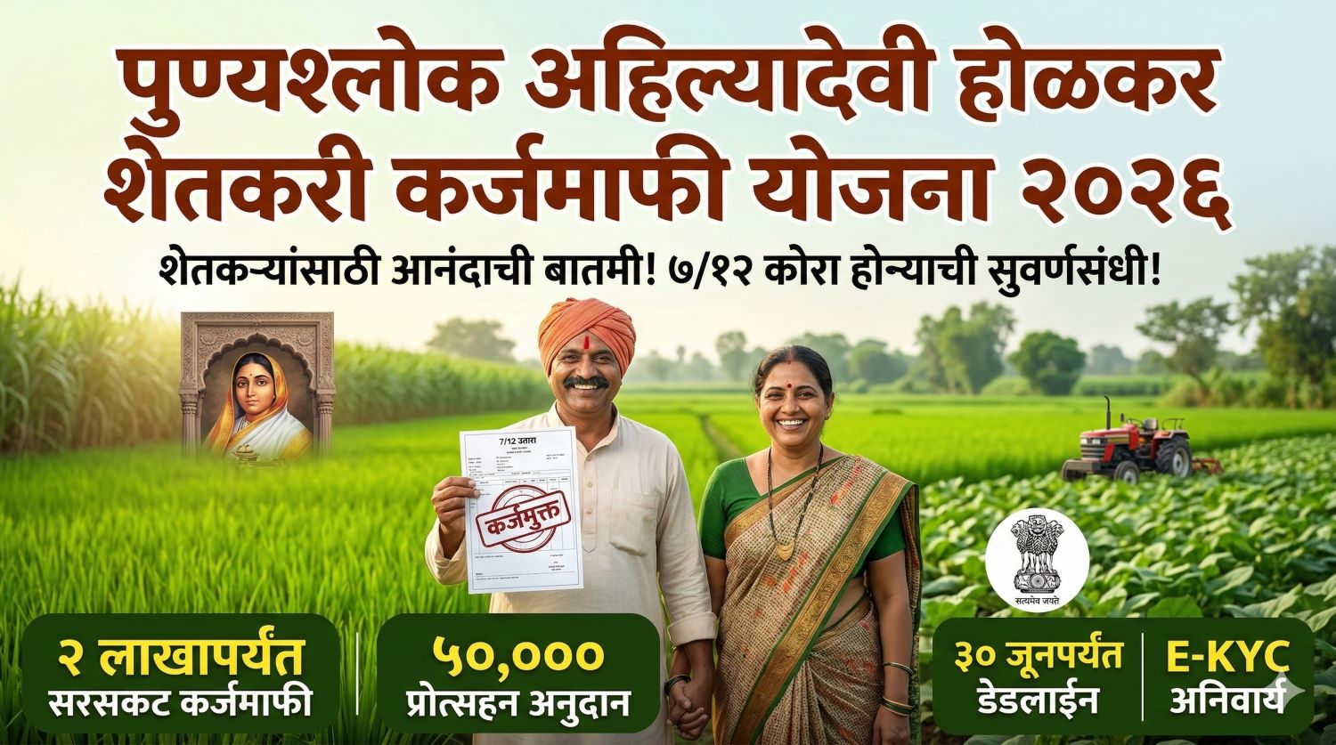 पुण्यश्लोक अहिल्यादेवी होळकर शेतकरी कर्जमाफी योजना २०२६ (Punyashlok Ahilyadevi Holkar Shetkari Karjmafi Yojana 2026)
